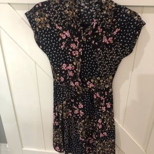 Juniors Black Floral Dress